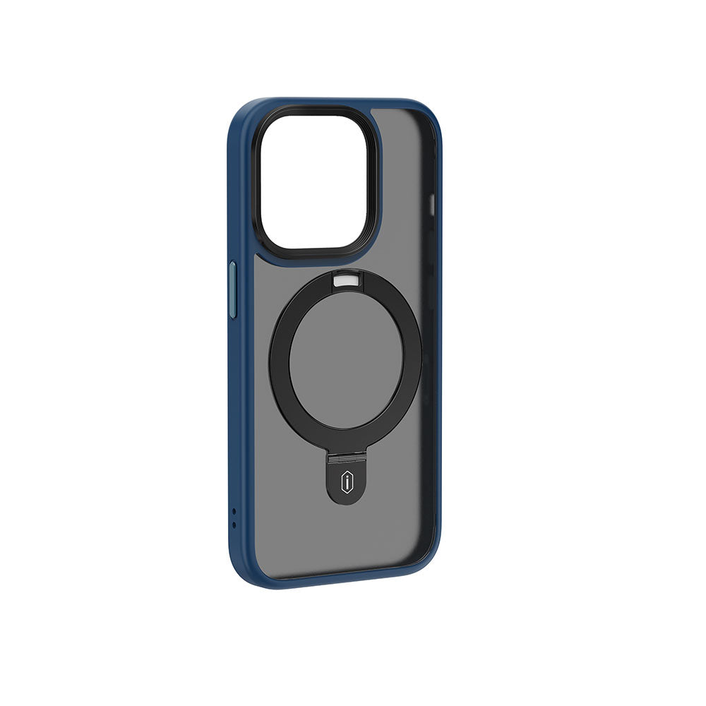 Apple iPhone 15 Pro Max Kılıf Wiwu ZMM-010 M-safe Şarj Özellikli Mat Arka Yüzey Standlı Kapak