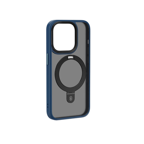Apple iPhone 15 Pro Kılıf Wiwu ZMM-010 M-safe Şarj Özellikli Mat Arka Yüzey Standlı Kapak