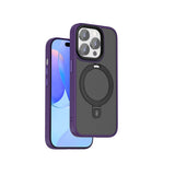 Apple iPhone 15 Pro Kılıf Wiwu ZMM-010 M-safe Şarj Özellikli Mat Arka Yüzey Standlı Kapak