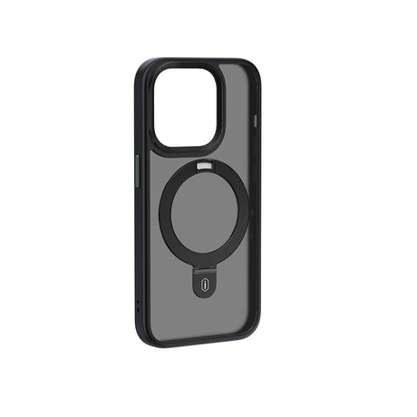 Apple iPhone 15 Pro Kılıf Wiwu ZMM-010 M-safe Şarj Özellikli Mat Arka Yüzey Standlı Kapak