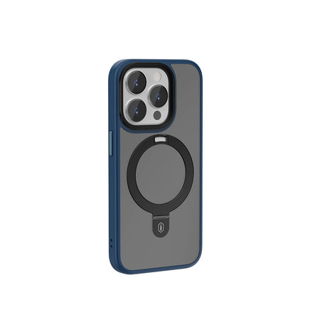 Apple iPhone 15 Pro Kılıf Wiwu ZMM-010 M-safe Şarj Özellikli Mat Arka Yüzey Standlı Kapak