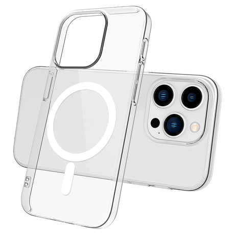 Apple iPhone 15 Pro Kılıf Zore M-safe Şarj Özellikli Şeffaf Tek Kamera Çerçeveli Porto Kapak