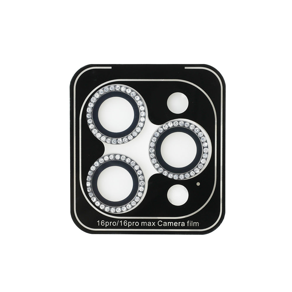 Apple iPhone 15 Pro Max Guess Orjinal Lisanslı Rhinestone Taşlı Lens Koruyucu
