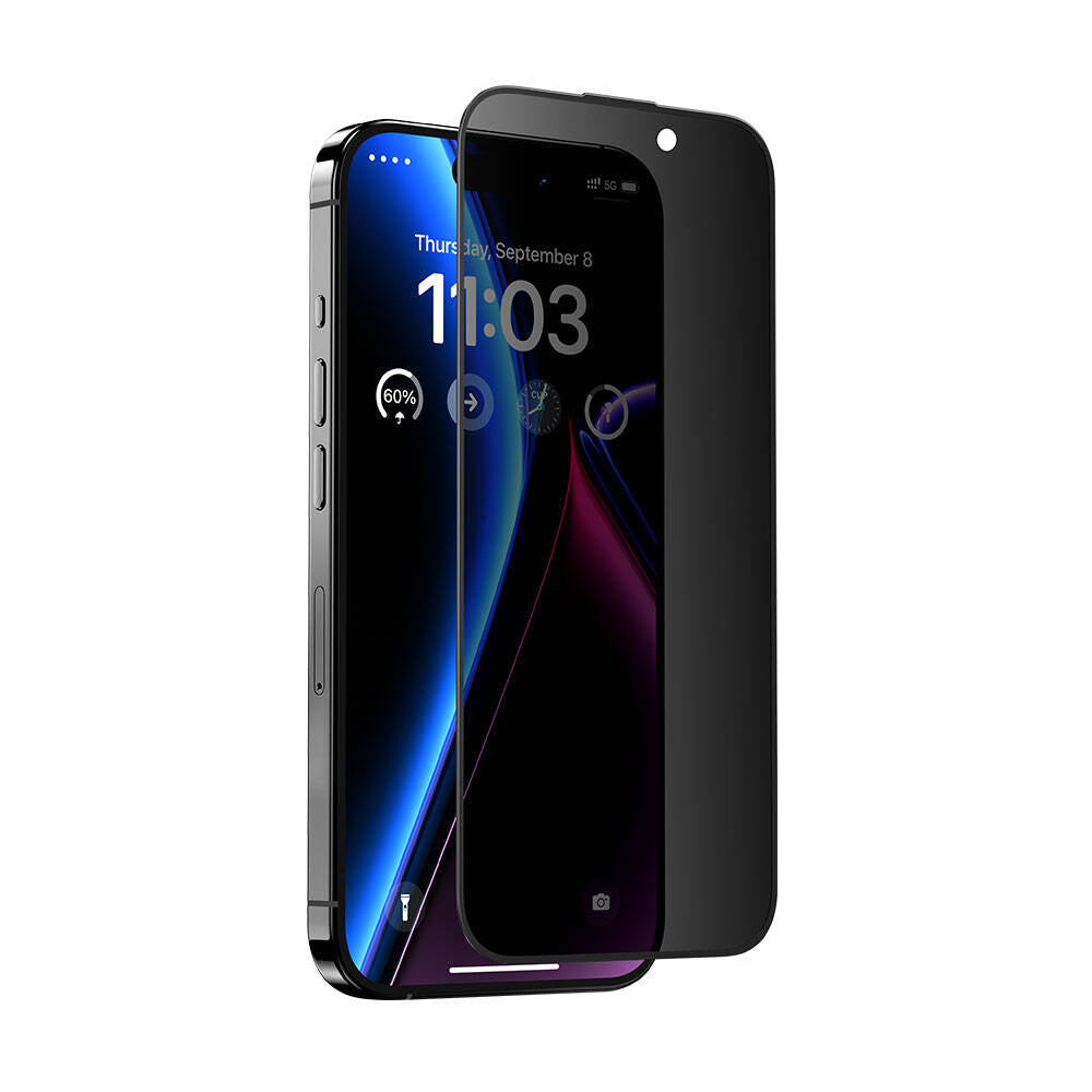 Apple iPhone 15 Pro Max Hidrofobik Ve Oleofobik Özellikli Benks Privacy Air Shield Ekran Koruyucu 10'lu Paket
