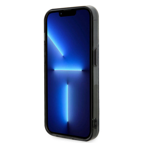 Apple iPhone 15 Pro Max Kılıf AMG Orjinal Lisanslı M-safe Şarj Özellikli Eşkenar Dörtgen Desenli Transparan Kapak