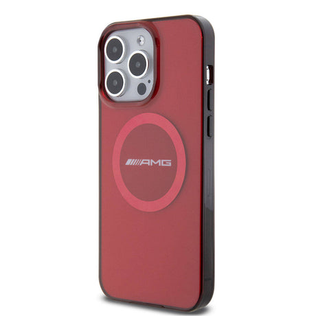 Apple iPhone 15 Pro Max Kılıf AMG Orjinal Lisanslı M-safe Şarj Özellikli Transparan Timeless Kapak