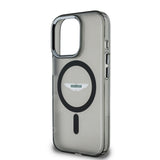 Apple iPhone 15 Pro Max Kılıf Aston Martin Orjinal Lisanslı M-safe Şarj Özellikli IML Baskı Logolu Metal Düğmeli Kapak