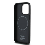 Apple iPhone 15 Pro Max Kılıf Aston Martin Orjinal Lisanslı M-safe Şarj Özellikli PU Deri Alonso 14 Baskılı Kapak
