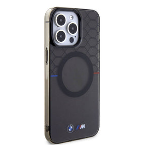 Apple iPhone 15 Pro Max Kılıf BMW M-safe Şarj Özellikli Transparan M Dizayn Orjinal Lisanslı Kapak