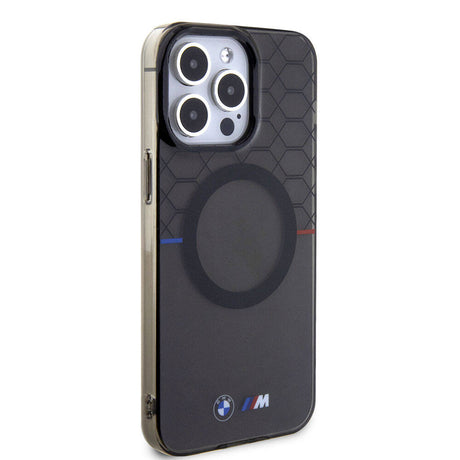 Apple iPhone 15 Pro Max Kılıf BMW M-safe Şarj Özellikli Transparan M Dizayn Orjinal Lisanslı Kapak
