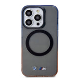 Apple iPhone 15 Pro Max Kılıf BMW M-safe Şarj Özellikli Transparan Renkli Çerçeveli Orjinal Lisanslı Kapak