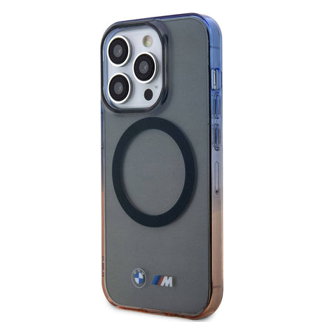 Apple iPhone 15 Pro Max Kılıf BMW M-safe Şarj Özellikli Transparan Renkli Çerçeveli Orjinal Lisanslı Kapak