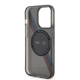 Apple iPhone 15 Pro Max Kılıf BMW M-safe Şarj Özellikli Transparan Tricolor Stripes Orjinal Lisanslı Kapak