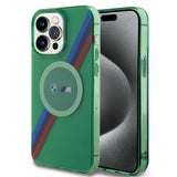 Apple iPhone 15 Pro Max Kılıf BMW M-safe Şarj Özellikli Transparan Tricolor Stripes Orjinal Lisanslı Kapak