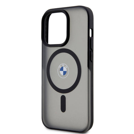 Apple iPhone 15 Pro Max Kılıf BMW Orjinal Lisanslı M-safe Şarj Özellikli IML Baskı Logolu Buzlu Mat Kapak