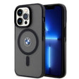 Apple iPhone 15 Pro Max Kılıf BMW Orjinal Lisanslı M-safe Şarj Özellikli IML Baskı Logolu Buzlu Mat Kapak
