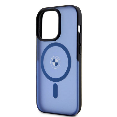 Apple iPhone 15 Pro Max Kılıf BMW Orjinal Lisanslı M-safe Şarj Özellikli IML Baskı Logolu Buzlu Mat Kapak