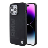 Apple iPhone 15 Pro Max Kılıf BMW Orjinal Lisanslı M-safe Şarj Özellikli Sıcak Damga Logolu Deri Kapak