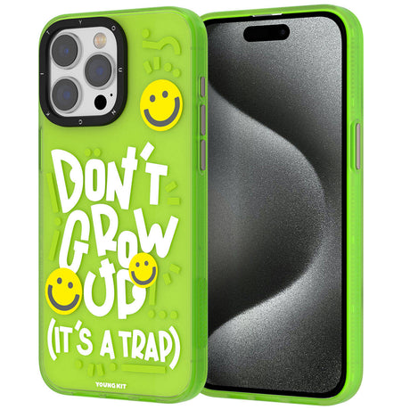 Apple iPhone 15 Pro Max Kılıf Desenli Youngkit Happy Hearth Serisi Kapak