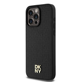 Apple iPhone 15 Pro Max Kılıf DKNY Orjinal Lisanslı M-safe Şarj Özellikli 3D Yazılı Repeat Pattern Kapak