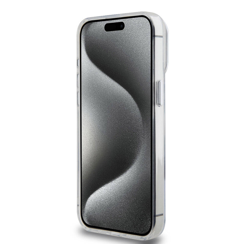 Apple iPhone 15 Pro Max Kılıf Ferrari M-safe Şarj Özellikli Standlı Buzlu Yüzey Dizayn Kapak