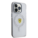 Apple iPhone 15 Pro Max Kılıf Ferrari Orjinal Lisanslı M-safe Şarj Özellikli Kontrast Bumper SF Ring Kapak