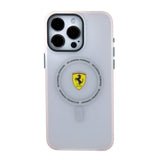 Apple iPhone 15 Pro Max Kılıf Ferrari Orjinal Lisanslı M-safe Şarj Özellikli Kontrast Bumper SF Ring Kapak