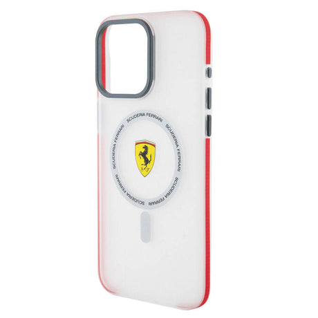 Apple iPhone 15 Pro Max Kılıf Ferrari Orjinal Lisanslı M-safe Şarj Özellikli Kontrast Bumper SF Ring Kapak