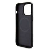 Apple iPhone 15 Pro Max Kılıf Ferrari Orjinal Lisanslı M-safe Şarj Özellikli Metal Logolu PU Karbon Kapak