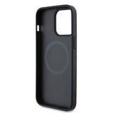 Apple iPhone 15 Pro Max Kılıf Ferrari Orjinal Lisanslı M-safe Şarj Özellikli Metal Logolu PU Karbon Kapak