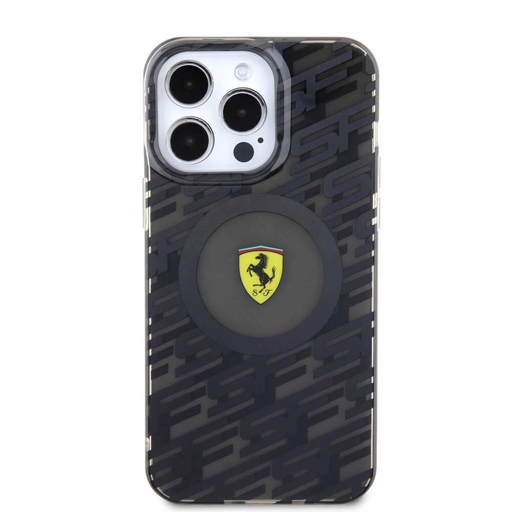 Apple iPhone 15 Pro Max Kılıf Ferrari Orjinal Lisanslı M-safe Şarj Özellikli Multi SF Kapak