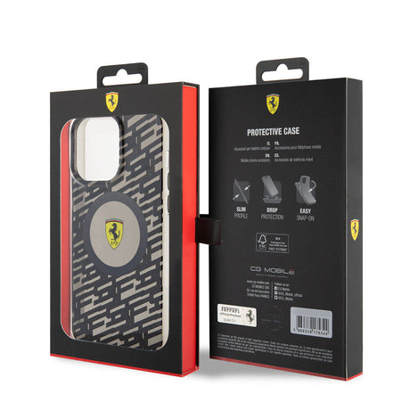 Apple iPhone 15 Pro Max Kılıf Ferrari Orjinal Lisanslı M-safe Şarj Özellikli Multi SF Kapak