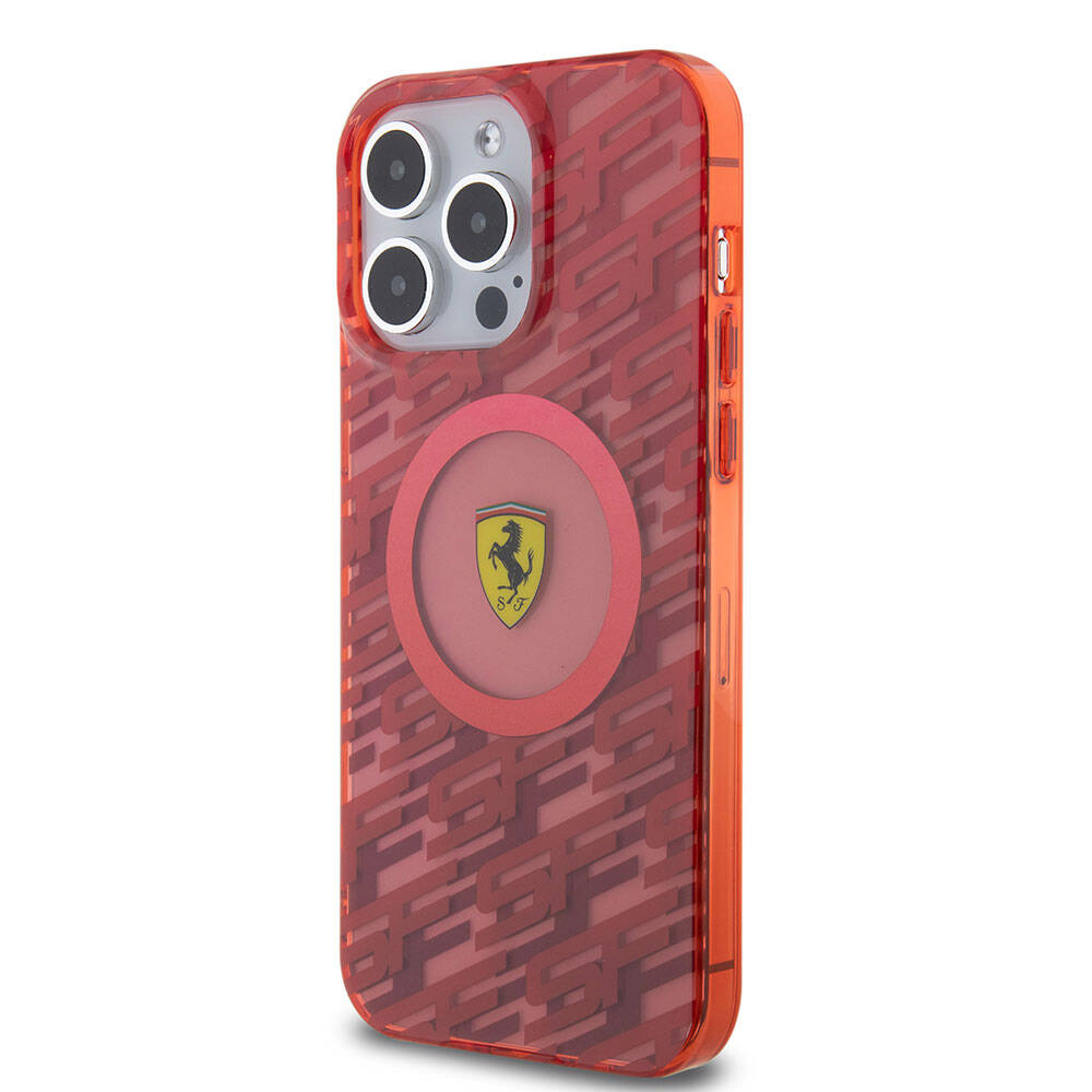 Apple iPhone 15 Pro Max Kılıf Ferrari Orjinal Lisanslı M-safe Şarj Özellikli Multi SF Kapak