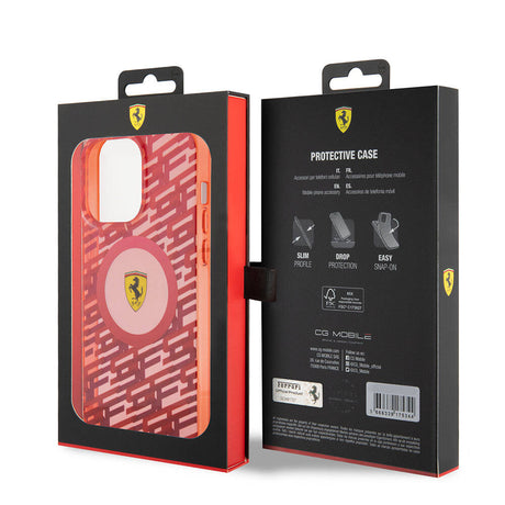 Apple iPhone 15 Pro Max Kılıf Ferrari Orjinal Lisanslı M-safe Şarj Özellikli Multi SF Kapak