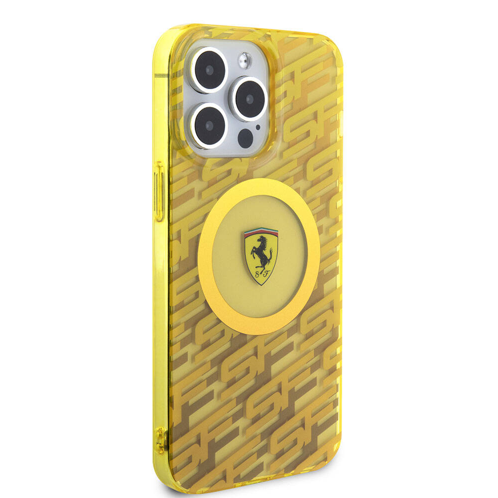 Apple iPhone 15 Pro Max Kılıf Ferrari Orjinal Lisanslı M-safe Şarj Özellikli Multi SF Kapak