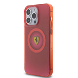 Apple iPhone 15 Pro Max Kılıf Ferrari Orjinal Lisanslı M-safe Şarj Özellikli Parçalanan Noktalar Desenli Kapak