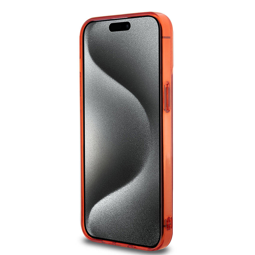 Apple iPhone 15 Pro Max Kılıf Ferrari Orjinal Lisanslı M-safe Şarj Özellikli Parçalanan Noktalar Desenli Kapak