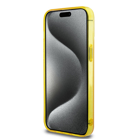 Apple iPhone 15 Pro Max Kılıf Ferrari Orjinal Lisanslı M-safe Şarj Özellikli Parçalanan Noktalar Desenli Kapak