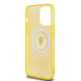 Apple iPhone 15 Pro Max Kılıf Ferrari Orjinal Lisanslı M-safe Şarj Özellikli Parçalanan Noktalar Desenli Kapak