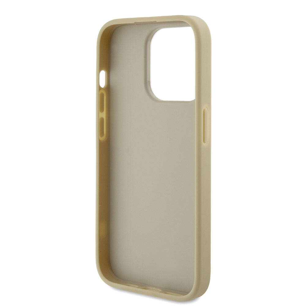 Apple iPhone 15 Pro Max Kılıf Guess Orjinal Lisanslı 4G Büyük Metal Logolu Glitter Kapak