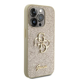 Apple iPhone 15 Pro Max Kılıf Guess Orjinal Lisanslı 4G Büyük Metal Logolu Glitter Kapak