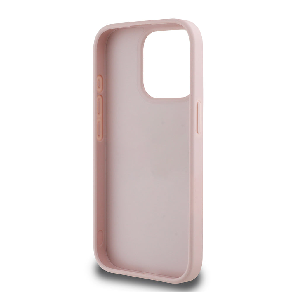 Apple iPhone 15 Pro Max Kılıf Guess Orjinal Lisanslı Gül Baskılı Büyük Metal Logo Dizaynlı Kapak