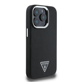 Apple iPhone 15 Pro Max Kılıf Guess Orjinal Lisanslı M-safe Şarj Özellikli Grained Triangle Kapak
