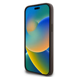 Apple iPhone 15 Pro Max Kılıf Guess Orjinal Lisanslı M-safe Şarj Özellikli 4G Desen Yazı Logolu Kapak