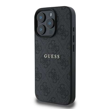 Apple iPhone 15 Pro Max Kılıf Guess Orjinal Lisanslı M-safe Şarj Özellikli 4G Desen Yazı Logolu Kapak