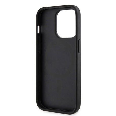 Apple iPhone 15 Pro Max Kılıf Guess Orjinal Lisanslı M-safe Şarj Özellikli 4G Şerit Tasarımlı Printed Kapak