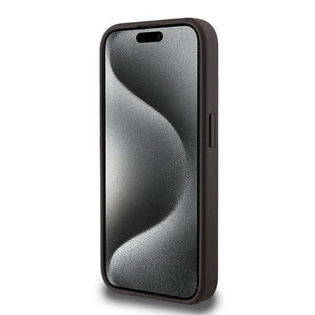 Apple iPhone 15 Pro Max Kılıf Guess Orjinal Lisanslı M-safe Şarj Özellikli Gül Baskılı 4G Desenli Yazı Logolu Kapak
