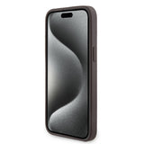 Apple iPhone 15 Pro Max Kılıf Guess Orjinal Lisanslı M-safe Şarj Özellikli PU Halkalı 4G Desenli Yazı Logolu Kapak