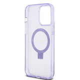 Apple iPhone 15 Pro Max Kılıf Guess Orjinal Lisanslı M-safe Şarj Özellikli Simli Arka Yüzey Ring Standlı Kapak
