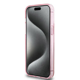 Apple iPhone 15 Pro Max Kılıf Guess Orjinal Lisanslı M-safe Şarj Özellikli Simli Arka Yüzey Ring Standlı Kapak